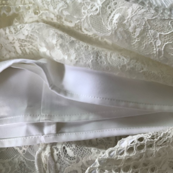 bebe Womens Strapless Dress Back Zip Crochet Lace Lined Size 2 - Picture 11 of 11